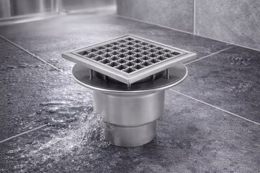 Sifon telescopic din inox cu grătar antiderapant